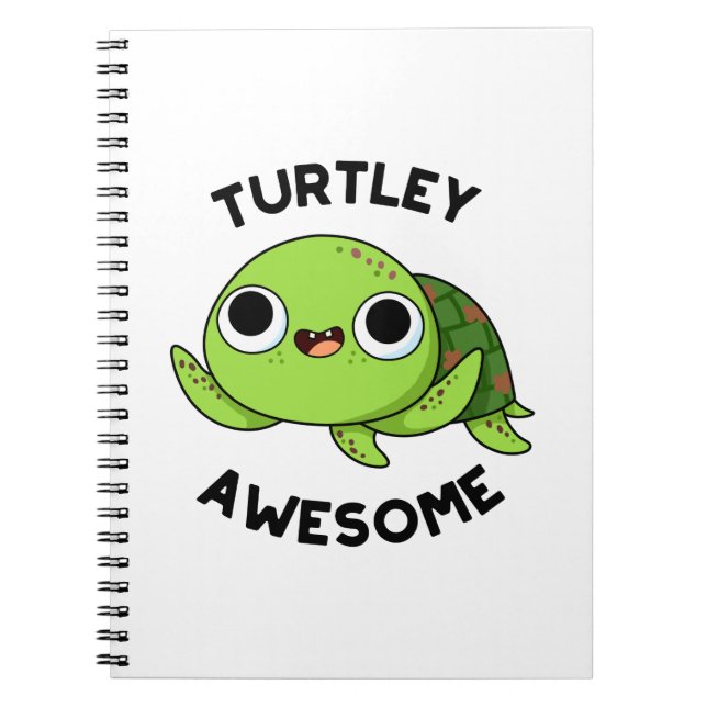 Caderno Espiral Turtley Incrível Tartaruga Engraçado (Frente)