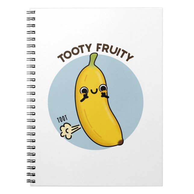 Caderno Espiral Tuti Fruti Piada de Banana Fruta Engraçada  (Frente)