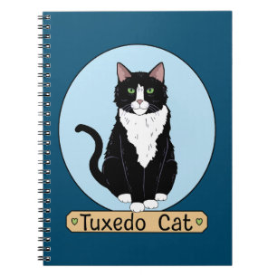 Caderno Espiral Tuxedo Cat