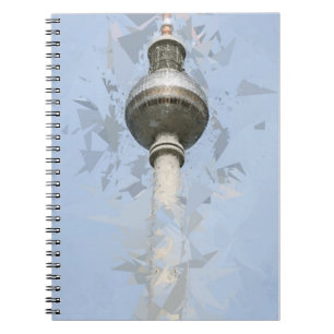Caderno Espiral TV Tower Fernsehturm Berlin, Alemanha