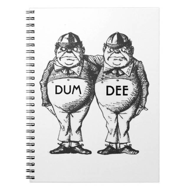 Caderno Espiral Tweedledum e Tweedledee (Frente)