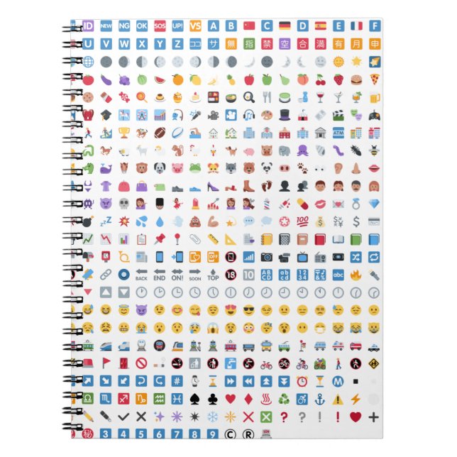 Caderno Espiral Twitter Emoji (Twemoji) (Frente)