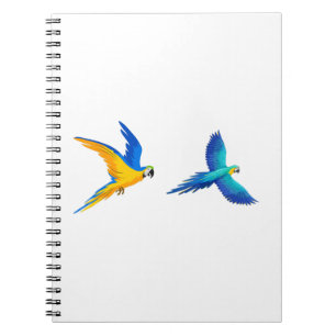 Caderno Espiral Two Parrots Flying