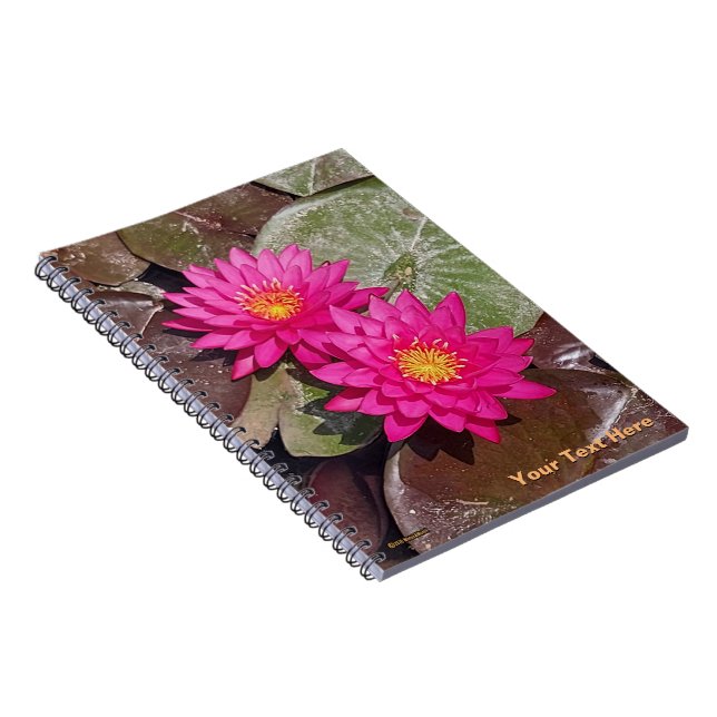 Caderno Espiral Two Pink Water Lilies (Lado Direito)