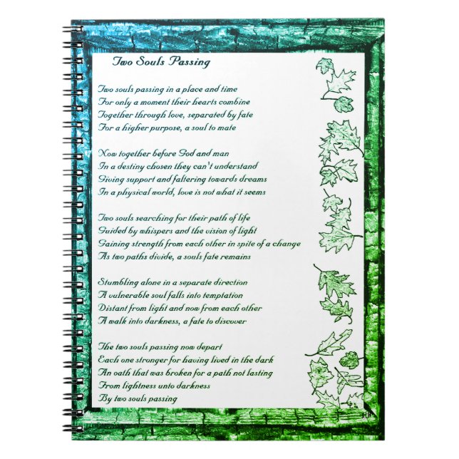 Caderno Espiral Two Souls Passing (Frente)