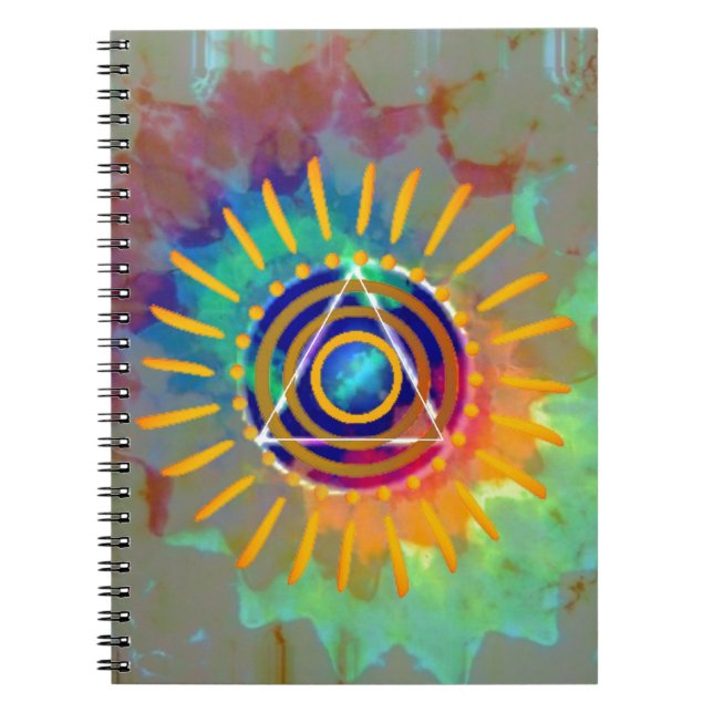 Caderno Espiral Tyedye espiritual (Frente)