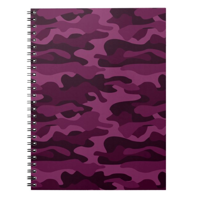 Caderno Espiral Tyrian Purple Monocolor Camo (Frente)