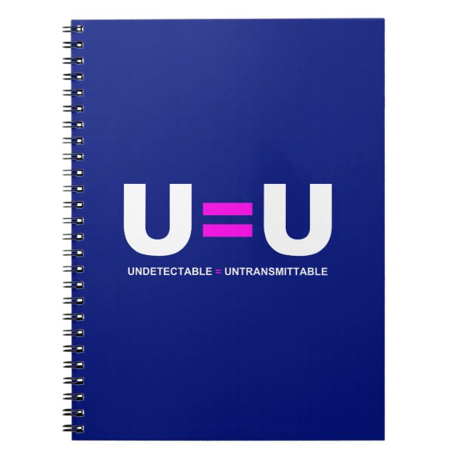 Caderno Espiral U=U O HIV Indetectável Igual a Intransmissível (Frente)