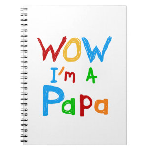 Caderno Espiral Uau, sou Camiseta de Papá e Gafts