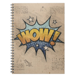 Caderno Espiral UAU! Vintage Comic Book Steampunk Pop Art