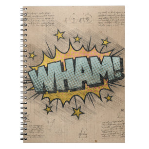 Caderno Espiral UAU! Vintage Comic Book Steampunk Pop Art