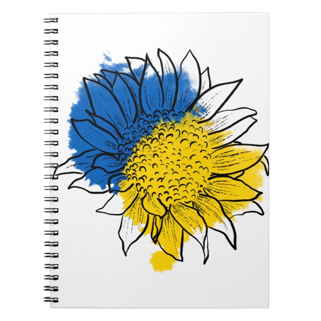 Caderno Espiral Ucrânia apoia Sunflower (Frente)