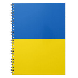 Caderno Espiral Ucrânia bandeira azul e amarelo moderno
