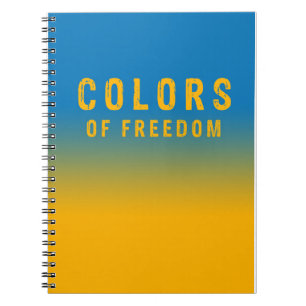 Caderno Espiral Ucrânia, cores da liberdade