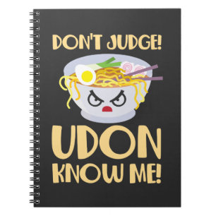 Caderno Espiral Udon Noodle Soup Pun Comida Japonesa