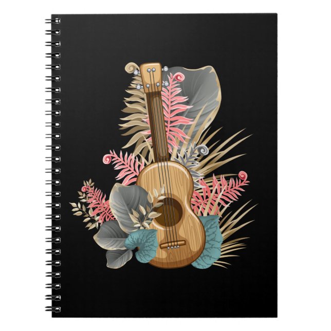 Caderno Espiral Uke Ukulele Guitar - Guitarrista Músico Ukulele (Frente)