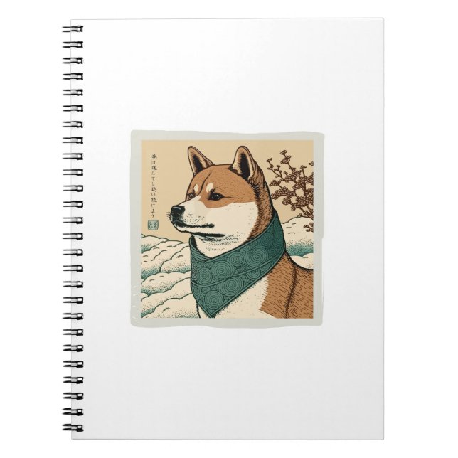 CADERNO ESPIRAL UKIYOE JAPONÊS: SHIBA INU (Frente)