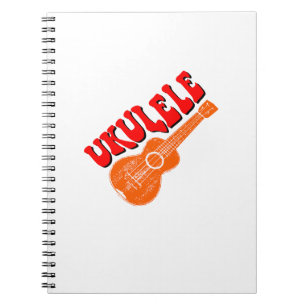 Caderno Espiral Ukulele Groovy Text Art