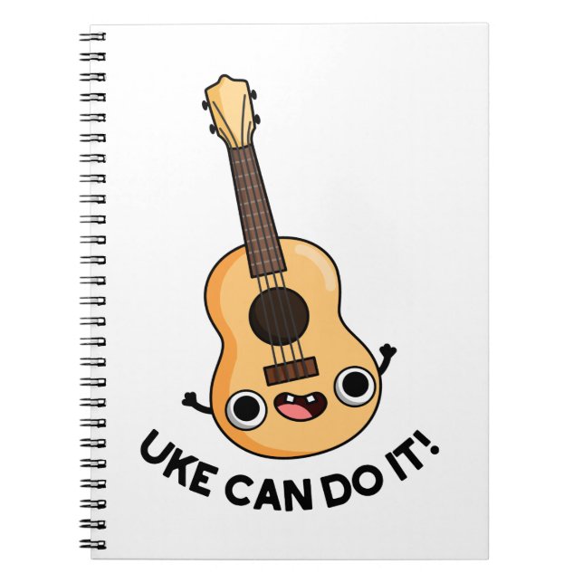Caderno Espiral Ukulele Pun Pode Fazer Isso Engraçado (Frente)