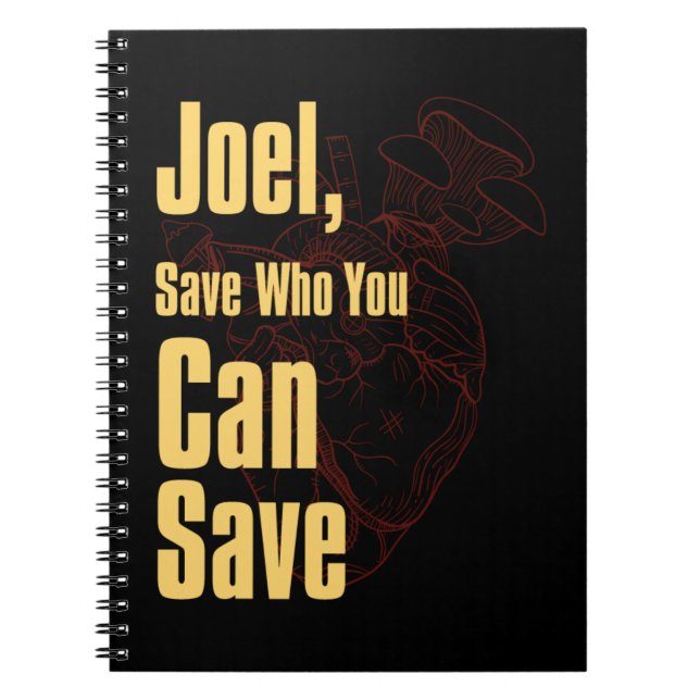 Caderno Espiral Último de nós, notebook "Joel, Save Who You Can Sa (Frente)
