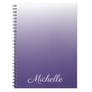 Caderno Espiral Ultravioleta personalizado do ombre do inclinaçã