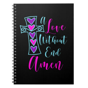 Caderno Espiral Um Amor Sem Fim Amém Jesus Inspirou Citação Chris