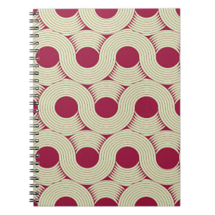 Caderno Espiral um azulejo infinito de stripe mobius sem costura, 