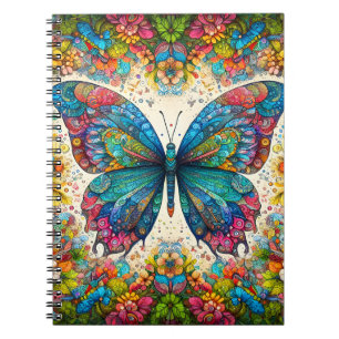 Caderno Espiral Um Balé Arco-Íris de Borboleta