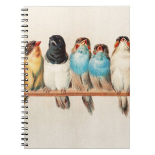Caderno Espiral Um bando de aves por Hector Giacomelli