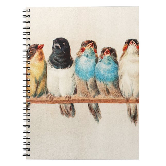 Caderno Espiral Um bando de aves por Hector Giacomelli (Frente)