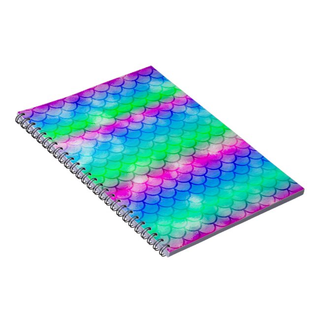 Caderno Espiral Um belo espectro de cores da sereia (Lado Direito)