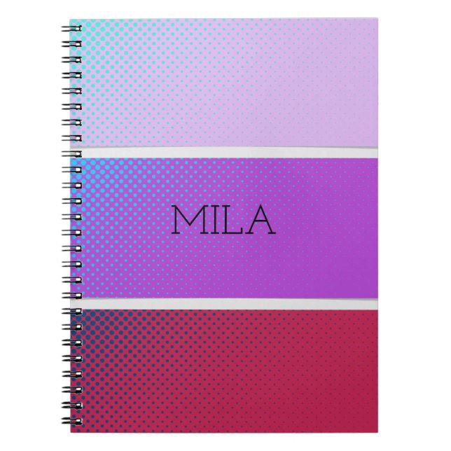 Caderno Espiral Um belo espectro de cores roxas (Frente)
