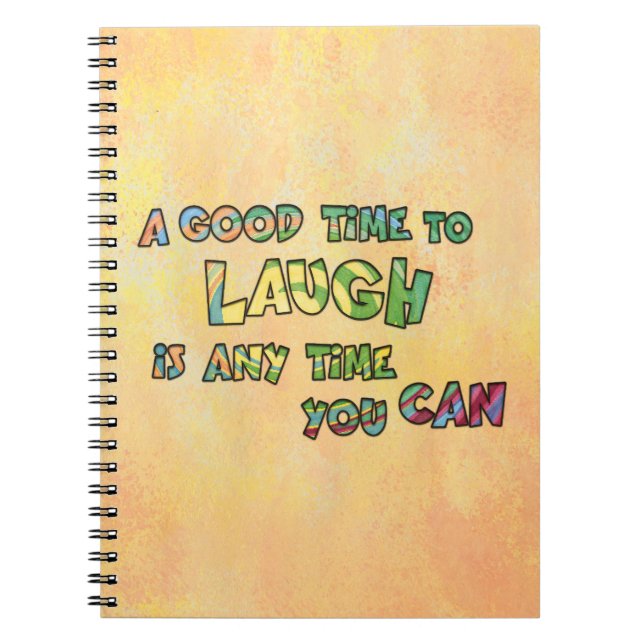 Caderno Espiral UM BOM TiME PARA RIR É POSSÍVEL (Frente)