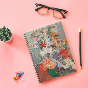 Caderno Espiral Um Buquê de Flores de Verão August Rieger