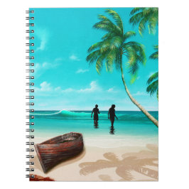 Caderno Espiral Um Casal em uma ilha deserta