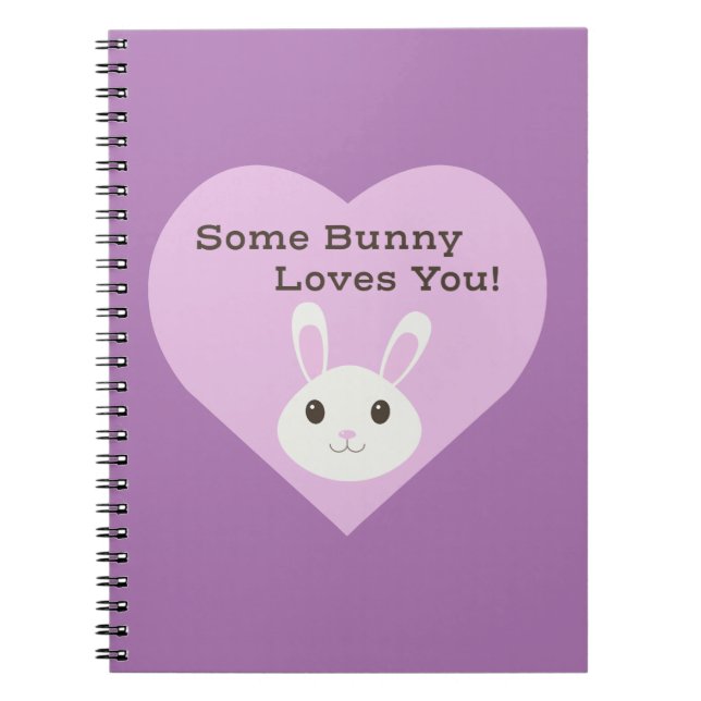 Caderno Espiral Um Coelhinho Te Ama (Frente)