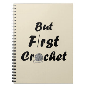 Caderno Espiral Um crochê engraçado costeleta dizendo presente