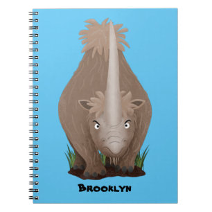 Caderno Espiral Um desenho animado de Rinoceronte elasmotherium