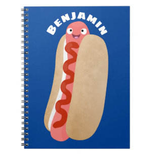 Caderno Espiral Um desenho animado e engraçado de Weiner