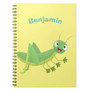 Caderno Espiral Um desenho animado verde-giro