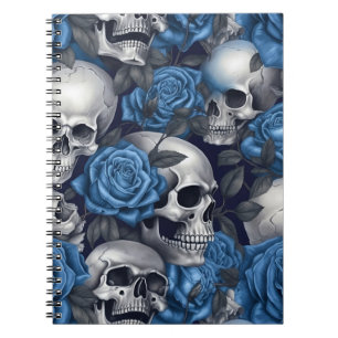 Caderno Espiral Um design da série A Skull and Roses 12