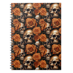 Caderno Espiral Um design da série A Skull and Roses 9