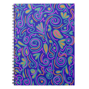 Caderno Espiral Um Design divertido com decorações velhas