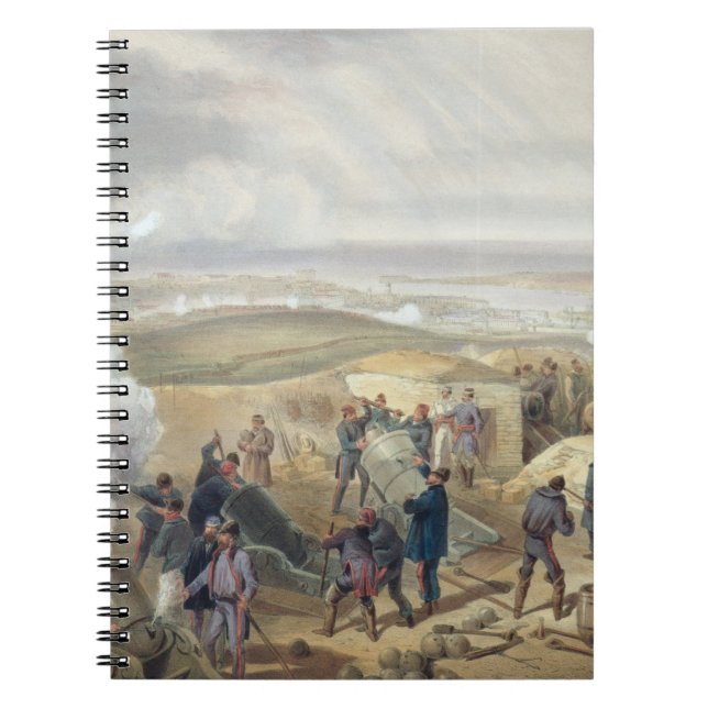 Caderno Espiral Um dia quente nas baterias, placa 'de Seat o (Frente)