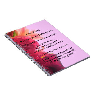 Caderno Espiral Um Diário do livro de nota do poema do estado de