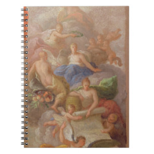 Caderno Espiral Um esboço da gratitude coroado pela paz, com outr