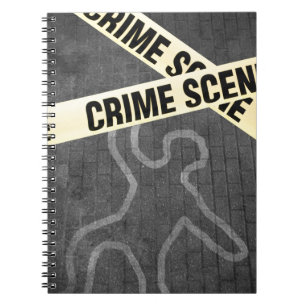 Caderno Espiral Um esboço de uma pessoa numa rua. Assassinato? Su