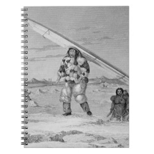 Caderno Espiral Um Eskimaux de Igloolik, vestindo um jacke da