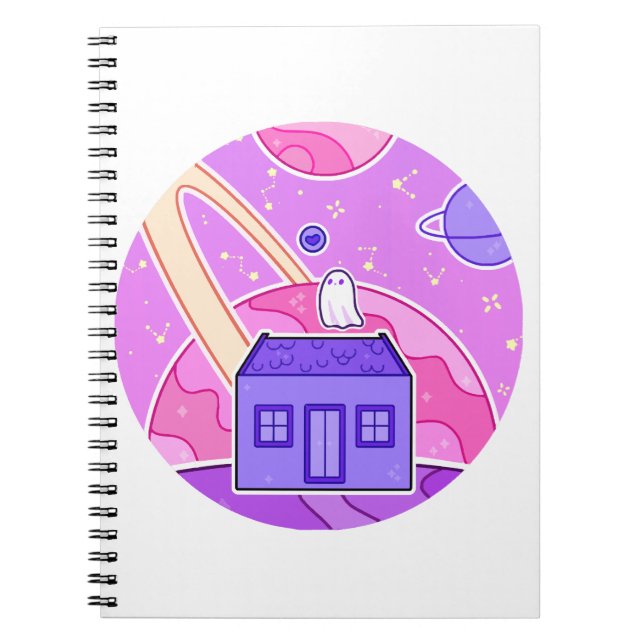 Caderno Espiral Um fantasma que vive no espaço (Frente)