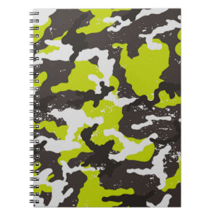 Caderno Espiral Um fundo de camuflagem sem ressonância. Camuflagem
